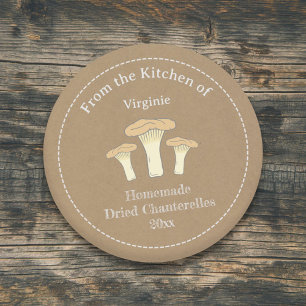 Pegatina de etiquetas Kraft y Rustic Dried Chanter