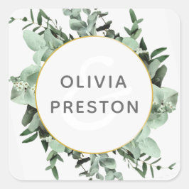 Pegatina de Eucalyptus Greenery Watercolor