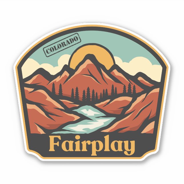 Pegatina de Fairplay, Colorado (Anverso)