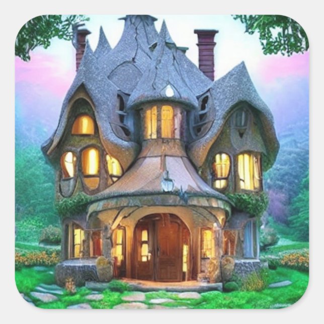Pegatina de Fairytale House Square (Anverso)