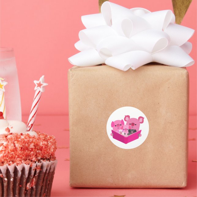 Pegatina de familia de cerdos de Personalizado de  (Fiesta)