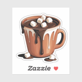 Pegatina de fantasía de volcán de chocolate derret