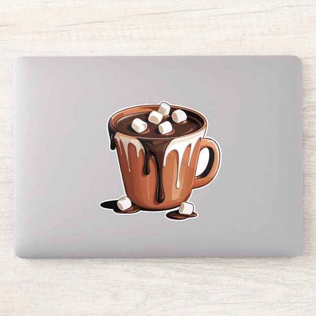 Pegatina de fantasía de volcán de chocolate derret (Ordenador)