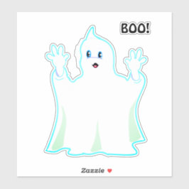 Pegatina de fantasma de Halloween lindo