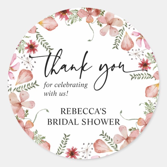 Pegatina De Favor Cuadrado/Ronda De Agradecimiento (Anverso)