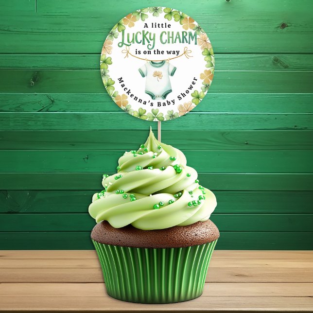 Pegatina de Favor de Baby Shower irlandés con enca (Favor Sticker)