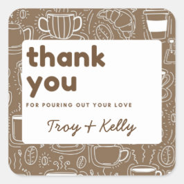 Pegatina de Favor de Ducha de Café