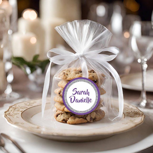 Pegatina de Favor del Nombre Púrpura y Plata Purpu (Subido por el creador)