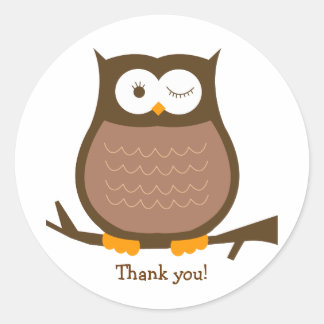 Pegatina de Favor Redondo BROWN OWL | SELLO PARA S