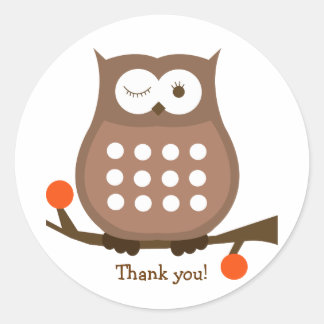 Pegatina de Favor Redondo BROWN OWL | SELLO PARA S