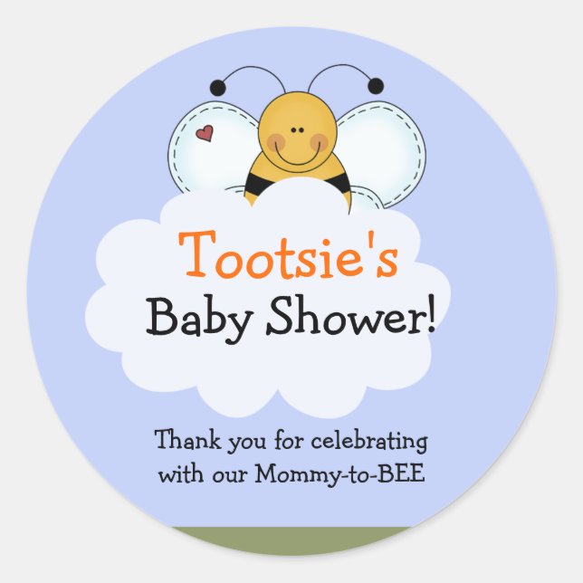 Pegatina de favores personalizado de la burbuja de (Anverso)