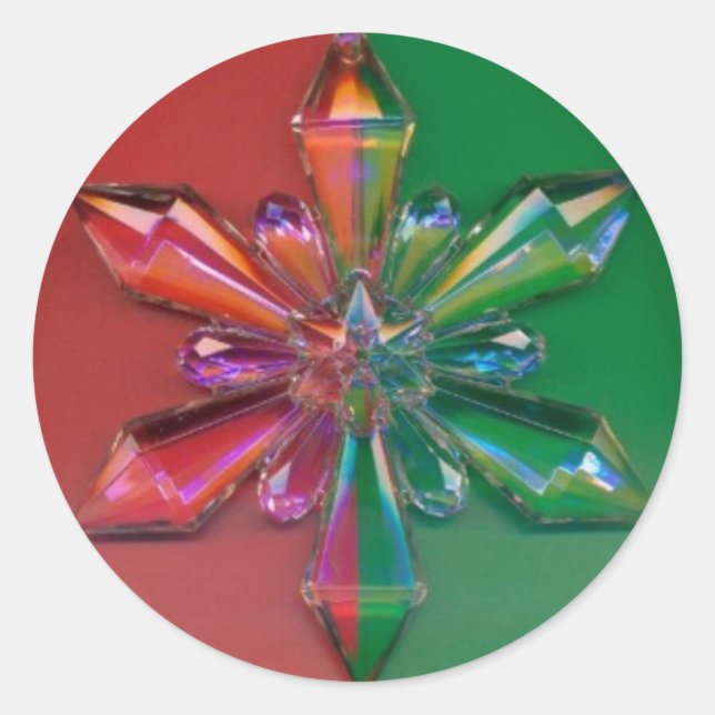 Pegatina de feriado de Navidades de ornamentos de  (Anverso)