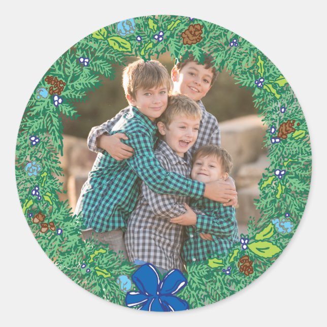 Pegatina de festividades de Hanukkah redonda (Anverso)