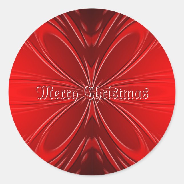 Pegatina de festividades florales rojas (Anverso)