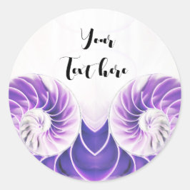 pegatina de fibonacci de la concha de nautilus