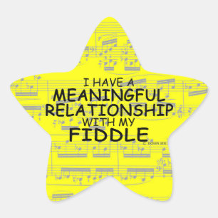 Pegatina de Fiddle Star de Relaciones Significativ