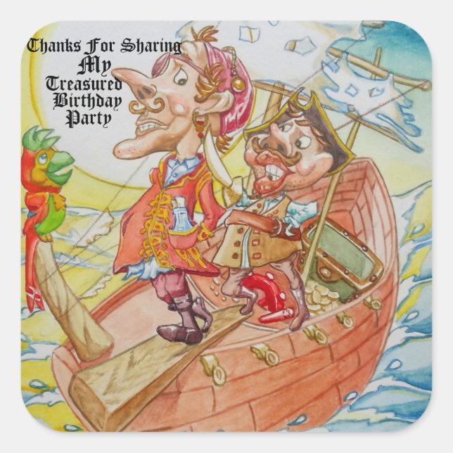 Pegatina de fiesta de cumpleaños de niño pequeño (Anverso)