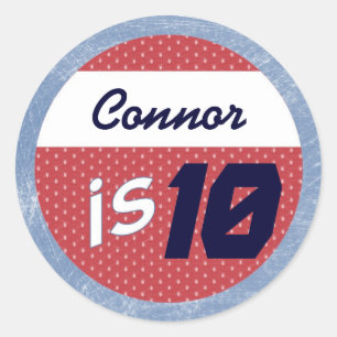 Pegatina de Fiesta de hockey - Pegatina de nombre/