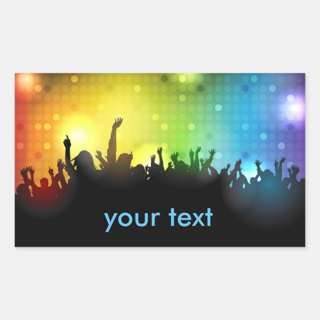 PEGATINA de fiesta girable DJ (Anverso)