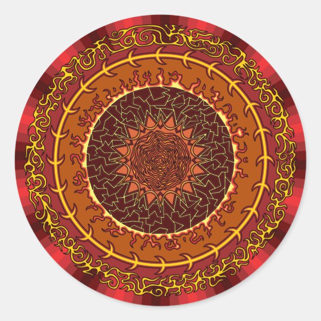 Pegatina de Fire Mandala (Anverso)