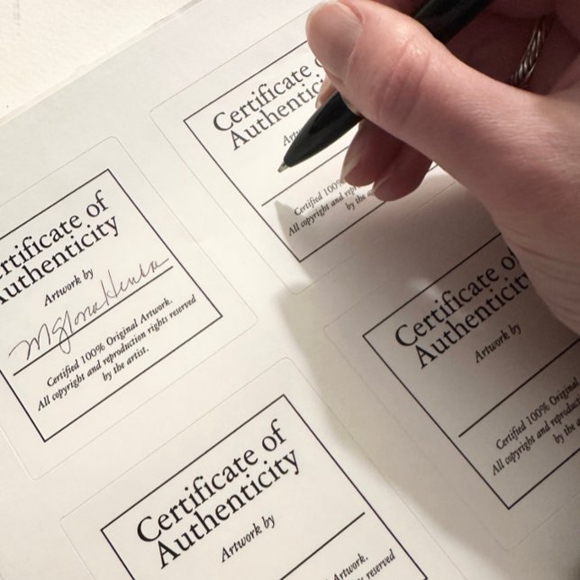 Pegatina de firma de certificados de autenticidad  (Subido por el creador)