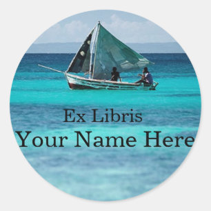 Pegatina de Fisherman Bookplate
