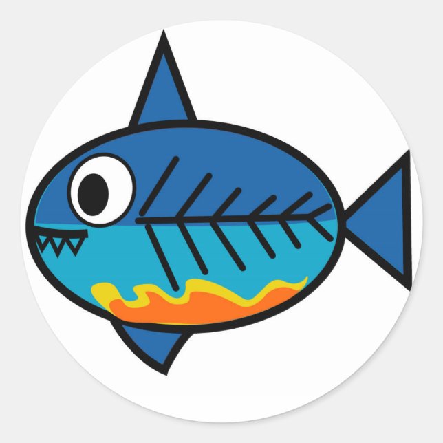 Pegatina de FishingTruths con Hugo. (Anverso)
