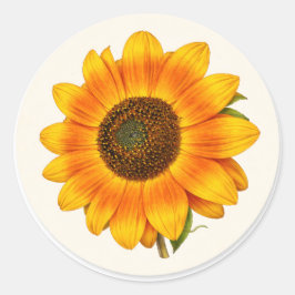 Pegatina de flor de jardín redonda pequeña de flor