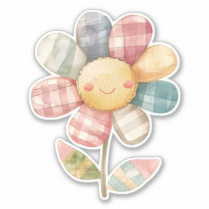 Pegatina de flor de trabajo en mosaico
