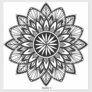 Pegatina de Flor Mandala | Mandala Sunflower