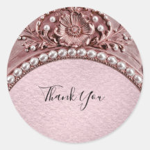 Pegatina de Flor Rosa