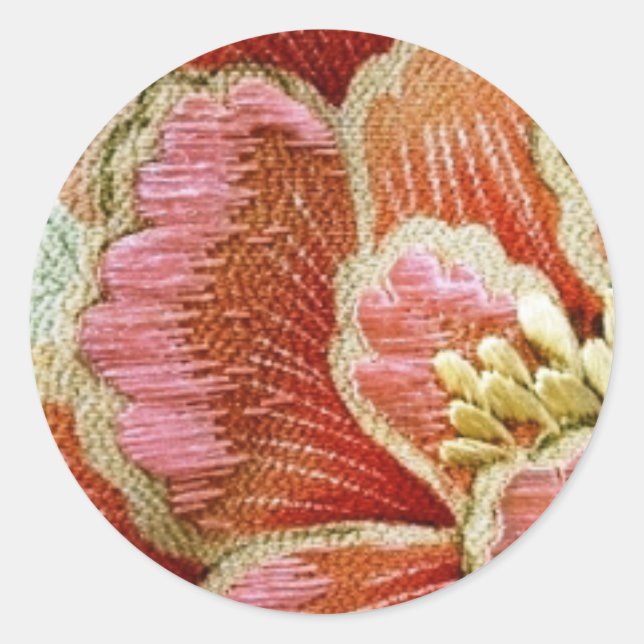 Pegatina de flores asiáticas (Anverso)