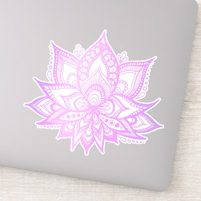 Pegatina de flores Boho Purple Lotus (Detalle)