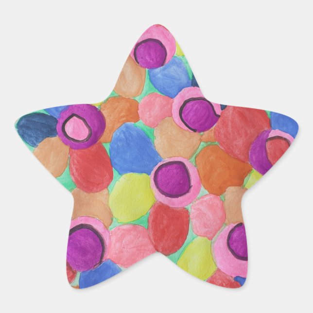 Pegatina de flores de color dulce (Anverso)