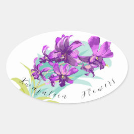 Pegatina de flores de Kwaj