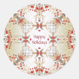 Pegatina de flores de vacaciones modernas