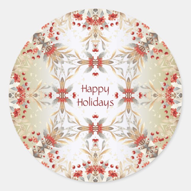 Pegatina de flores de vacaciones modernas (Anverso)