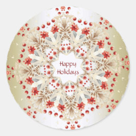 Pegatina de flores de vacaciones modernas