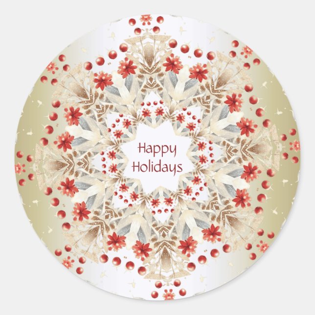 Pegatina de flores de vacaciones modernas (Anverso)