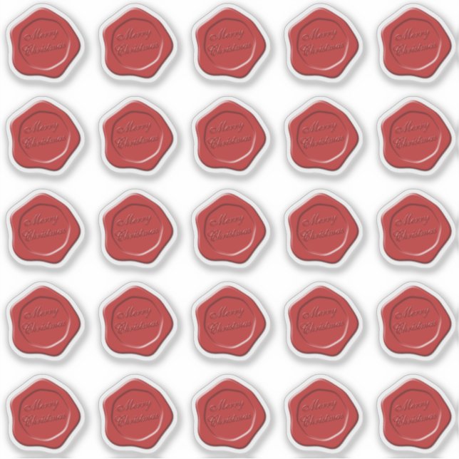 Pegatina de foca de cera navideña (Anverso)