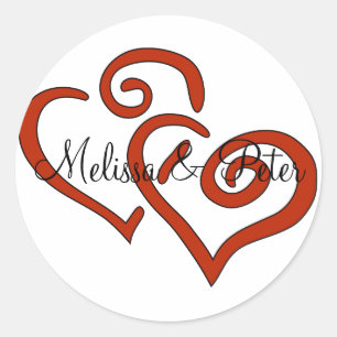 Pegatina de foco de doble corazón