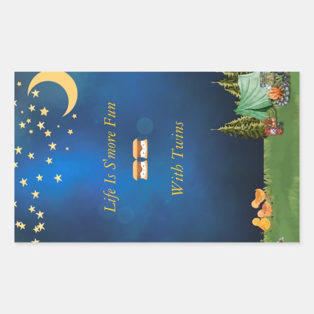 Pegatina de fogata con S'mores (Anverso)