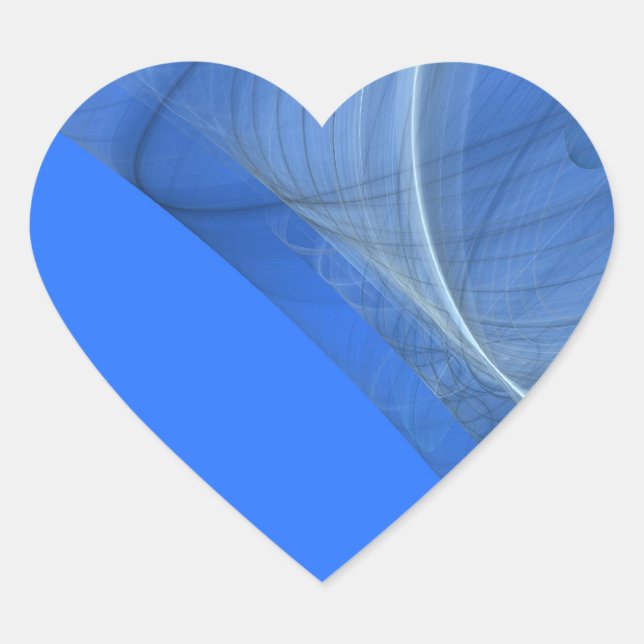 Pegatina de fondo verde azulado fractal (Anverso)