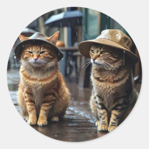 pegatina de forma redondeada animal