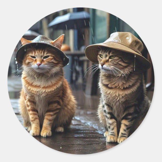 pegatina de forma redondeada animal (Anverso)