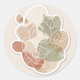 Pegatina de formas abstractas mínimas