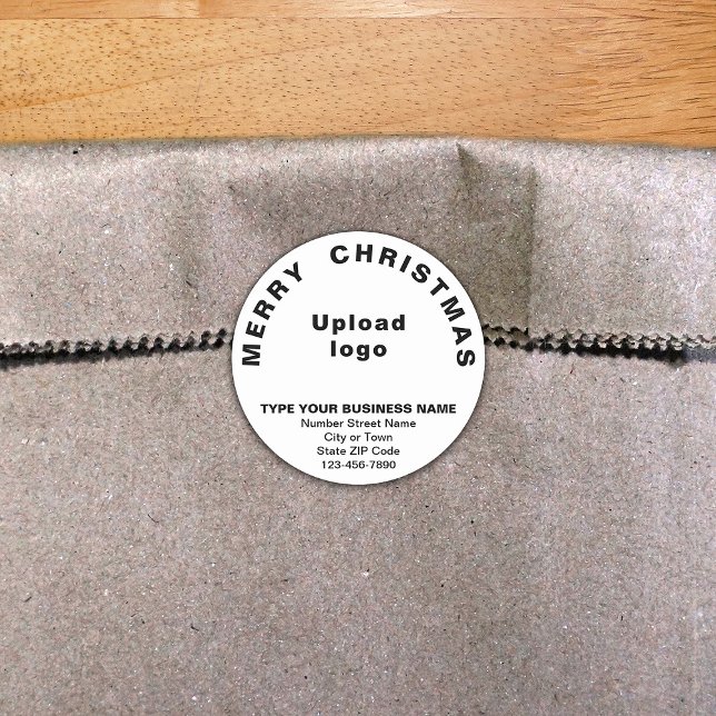 Pegatina de formas redondas de negocios de Navidad (Subido por el creador)