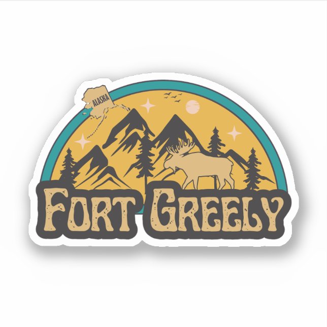 Pegatina de Fort Greely, Alaska (Anverso)