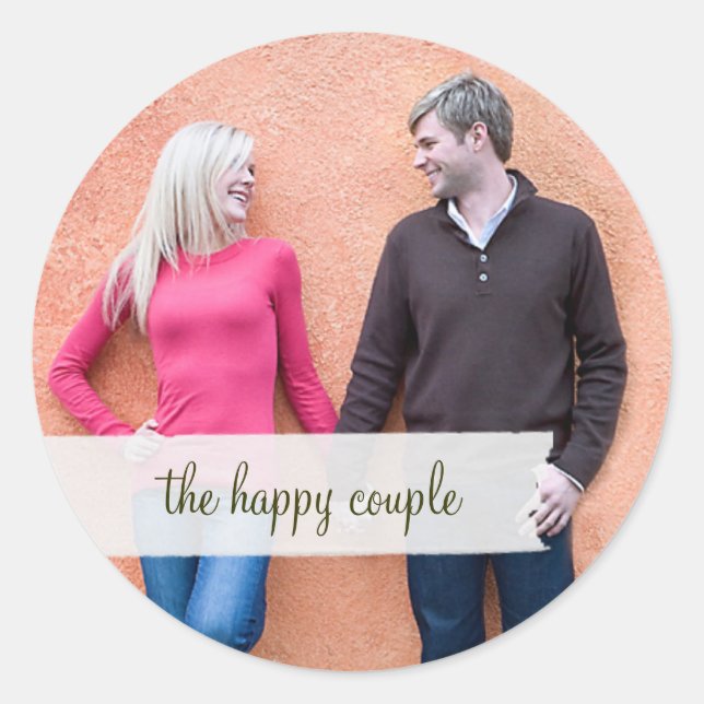 Pegatina de fotografía de personalizable (Anverso)