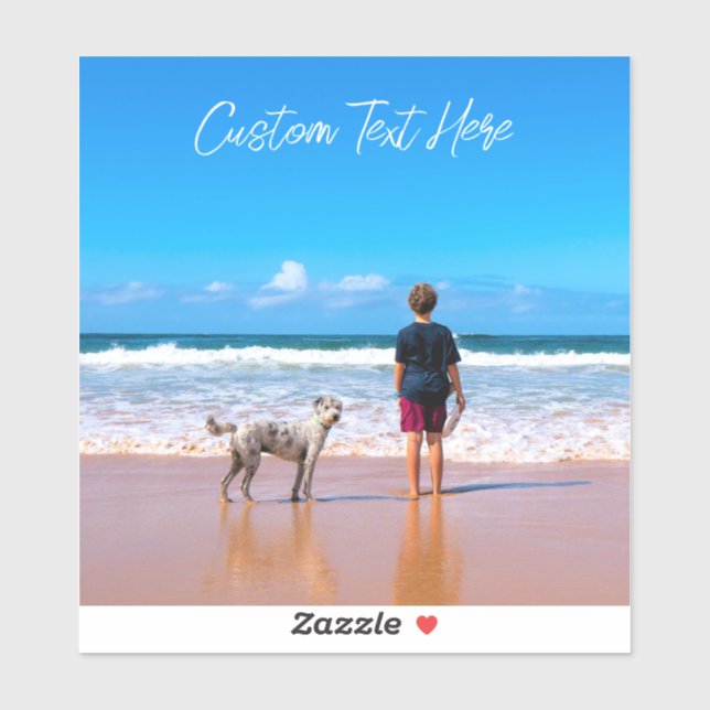 Pegatina de fotos personalizado con sus fotos y te (Hoja)